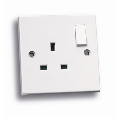 Wall Socket 1 Gang Switched 13 amp - diyclick2buy.com